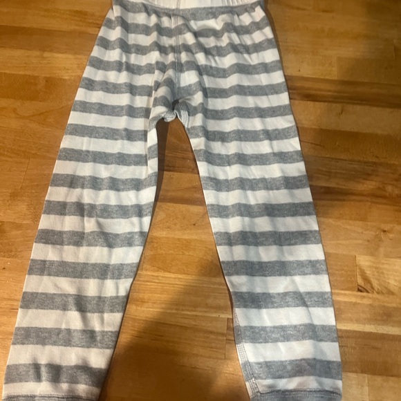 Hanna Andersson Gray and White Striped Kids Pajama bottoms size 4 unisex - Picture 2 of 3